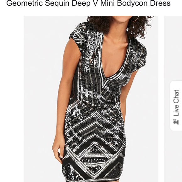 Express Dresses & Skirts - Black sequin dress by Express size XS brand new